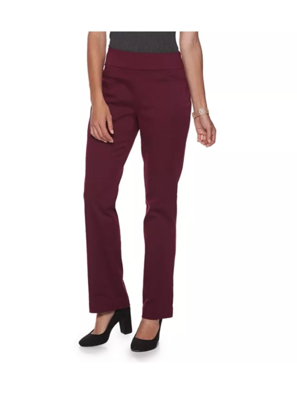 Petite Croft & Barrow Effortless Stretch Pull-On Bootcut Pants Size 14P Short